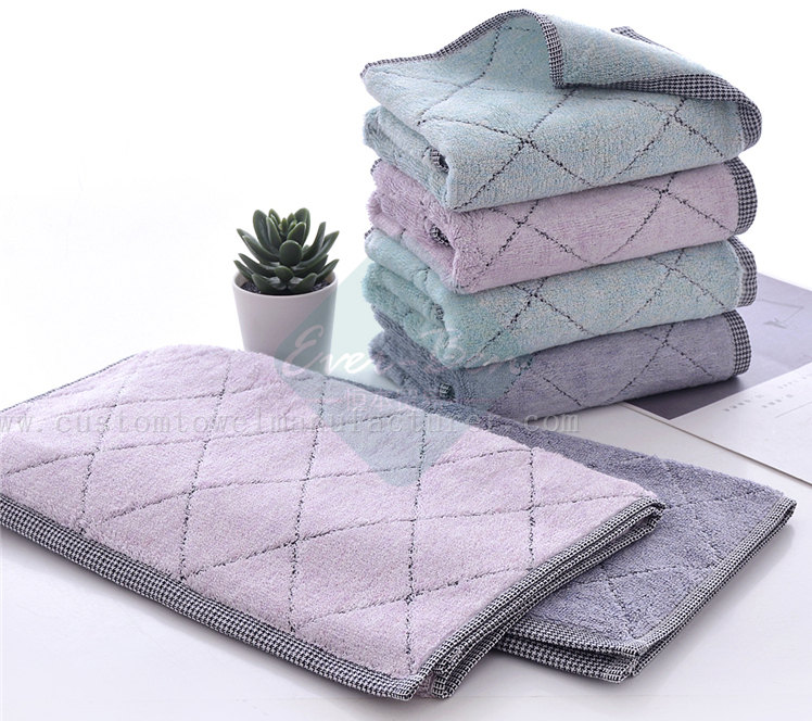 China Bulk Custom Pattern Bamboo towel set Producer|Bespoke Jacquard Bamboo Face Towels Factory for Switzerlands Danmark Austra Purtagal Spain France